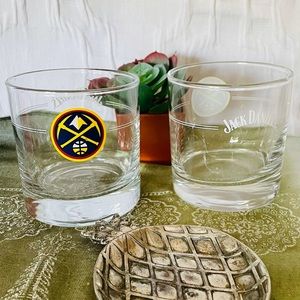 Set/Denver Nuggets Jack Daniels Low Ball Glasses